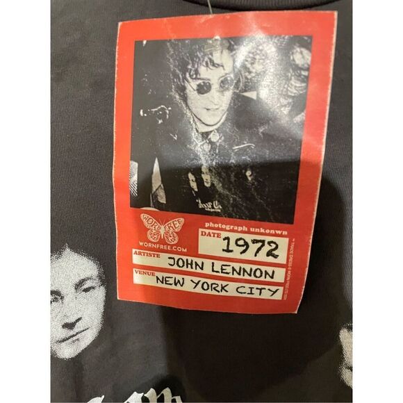 NWT Men’s Small Worn Free John Lennon Vintage Tshirt Sometime in NYC Organic Cot - Picture 4 of 7